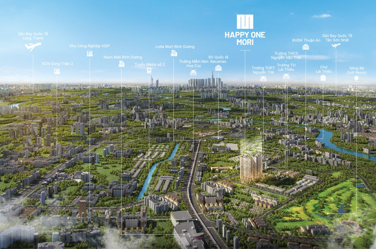 Vị trí Happy One Mori và các tiện ích